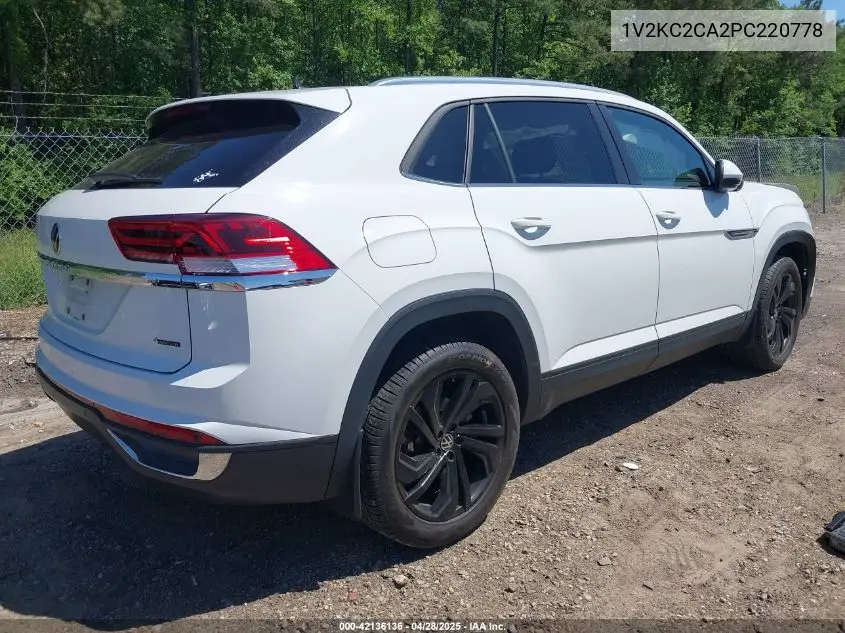 2023 Volkswagen Atlas Cross Sport Se VIN: 1V2KC2CA2PC220778 Lot: 42136136