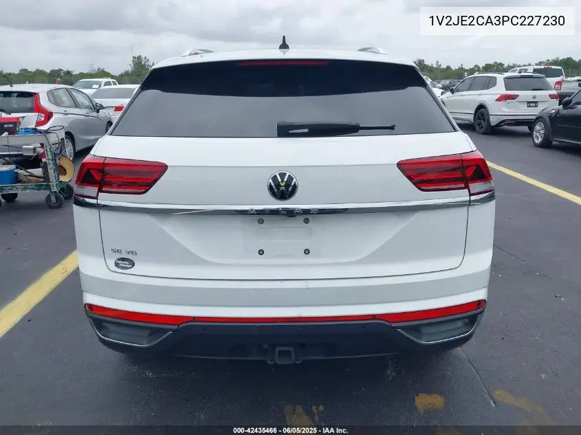2023 Volkswagen Atlas Cross Sport 3.6L V6 Se W/Technology VIN: 1V2JE2CA3PC227230 Lot: 42435466