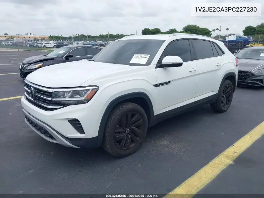 2023 Volkswagen Atlas Cross Sport 3.6L V6 Se W/Technology VIN: 1V2JE2CA3PC227230 Lot: 42435466