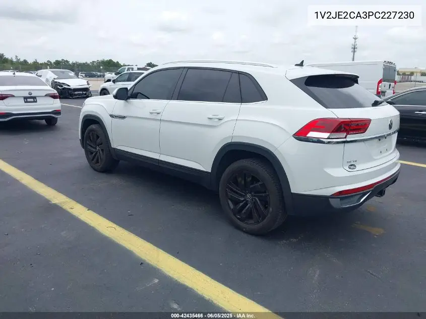2023 Volkswagen Atlas Cross Sport 3.6L V6 Se W/Technology VIN: 1V2JE2CA3PC227230 Lot: 42435466