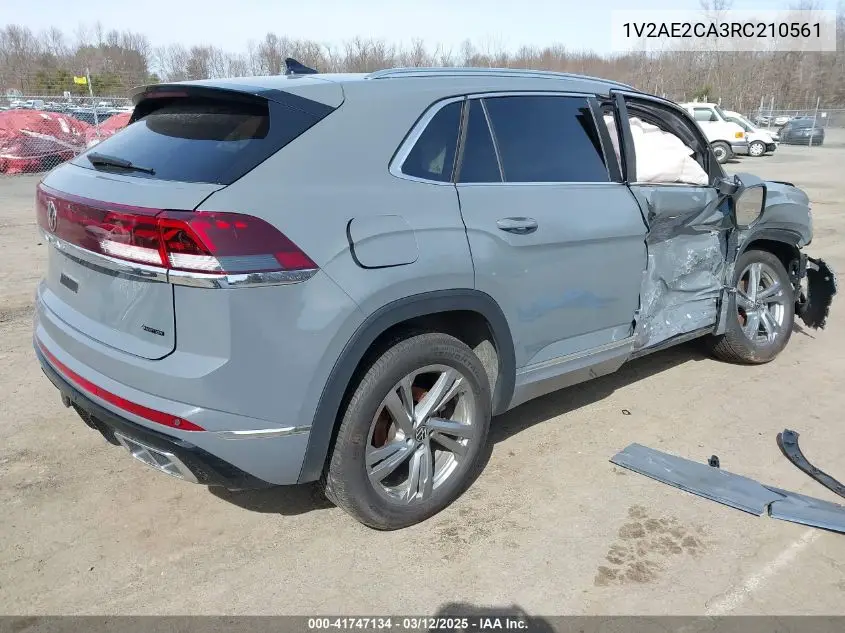 2024 Volkswagen Atlas Cross Sport 2.0T Sel R-Line VIN: 1V2AE2CA3RC210561 Lot: 41747134