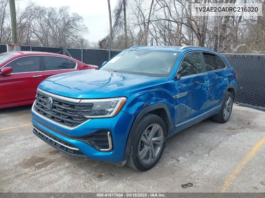 2024 Volkswagen Atlas Cross Sport 2.0T Sel R-Line VIN: 1V2AE2CA0RC216320 Lot: 41817604