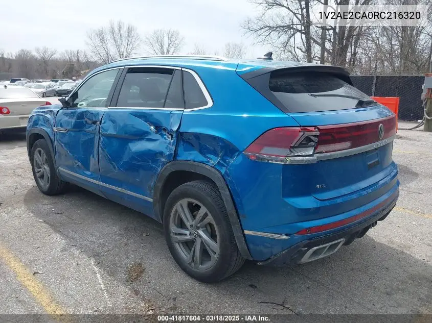 2024 Volkswagen Atlas Cross Sport 2.0T Sel R-Line VIN: 1V2AE2CA0RC216320 Lot: 41817604