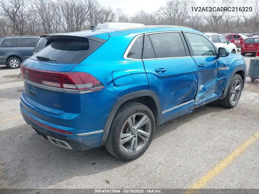 2024 Volkswagen Atlas Cross Sport 2.0T Sel R-Line VIN: 1V2AE2CA0RC216320 Lot: 41817604
