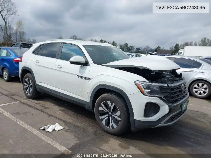 2024 Volkswagen Atlas Cross Sport 2.0T Se VIN: 1V2LE2CA5RC243036 Lot: 41860475