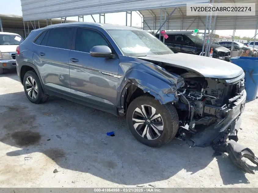 2024 Volkswagen Atlas Cross Sport 2.0T Se VIN: 1V2DE2CA8RC202274 Lot: 41864958