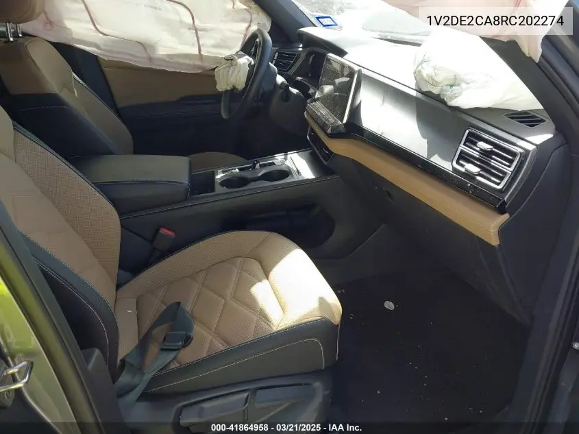 2024 Volkswagen Atlas Cross Sport 2.0T Se VIN: 1V2DE2CA8RC202274 Lot: 41864958