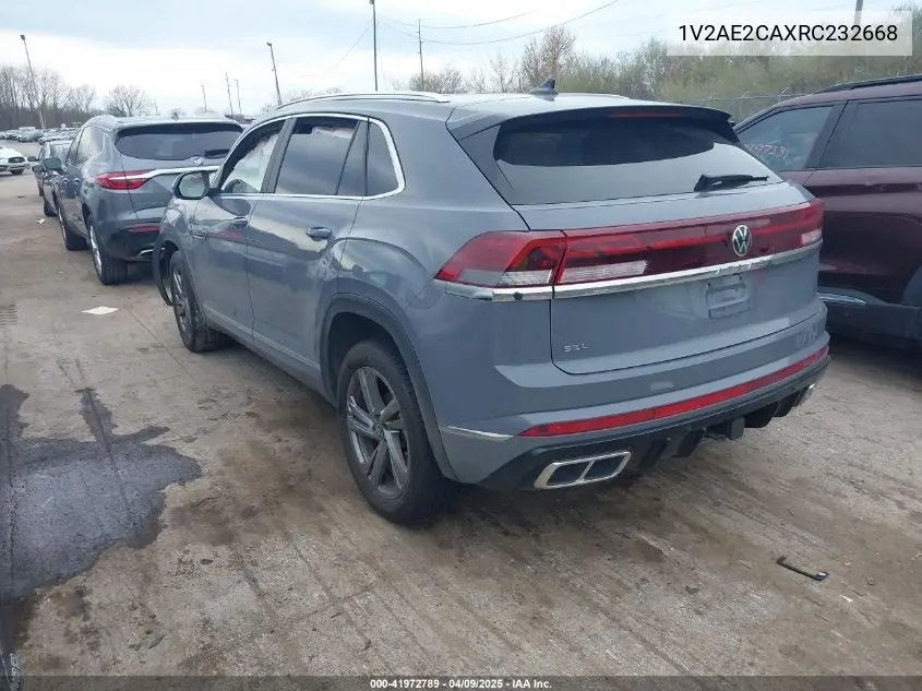 2024 Volkswagen Atlas Cross Sport 2.0T Sel R-Line VIN: 1V2AE2CAXRC232668 Lot: 41972789