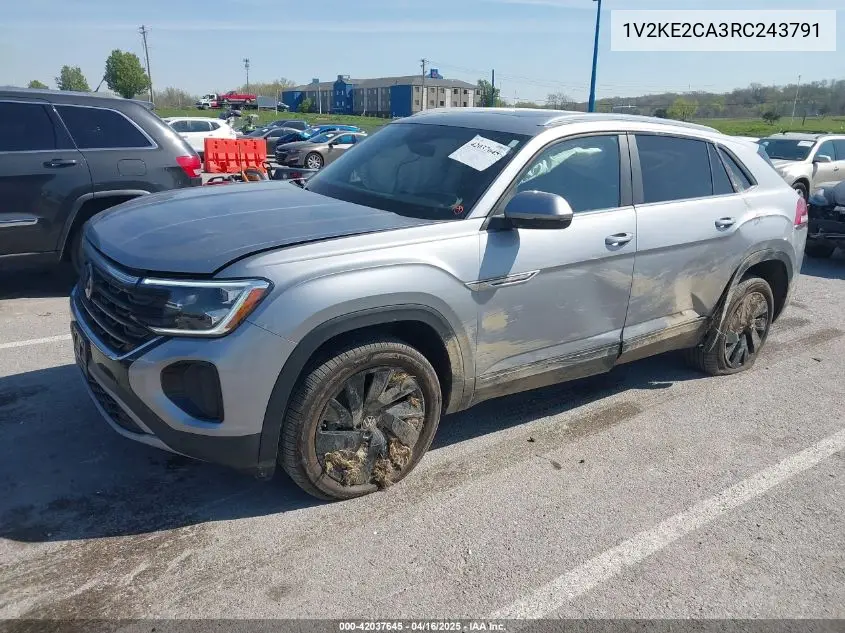 2024 Volkswagen Atlas Cross Sport 2.0T Se W/Technology VIN: 1V2KE2CA3RC243791 Lot: 42037645