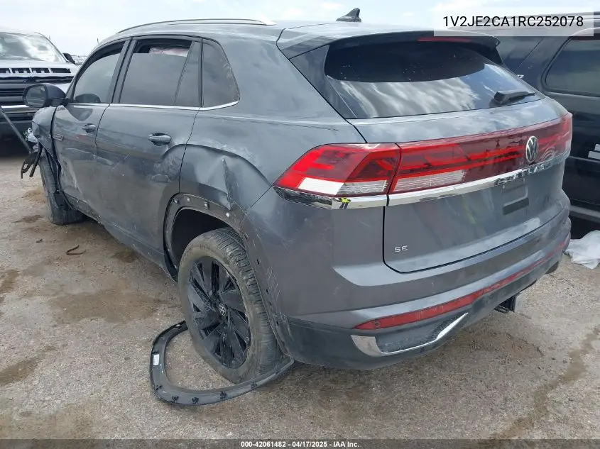 2024 Volkswagen Atlas Cross Sport 2.0T Se W/Technology VIN: 1V2JE2CA1RC252078 Lot: 42061482