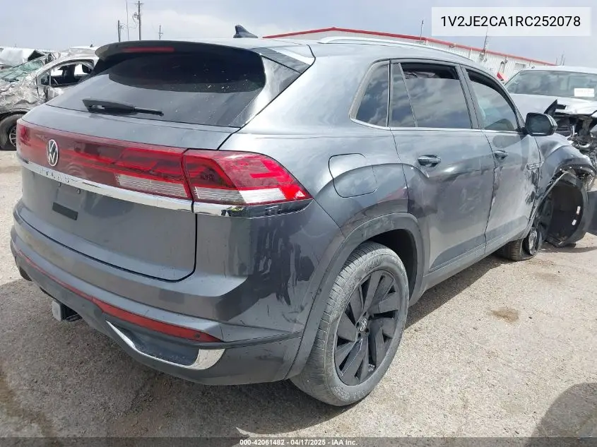 2024 Volkswagen Atlas Cross Sport 2.0T Se W/Technology VIN: 1V2JE2CA1RC252078 Lot: 42061482
