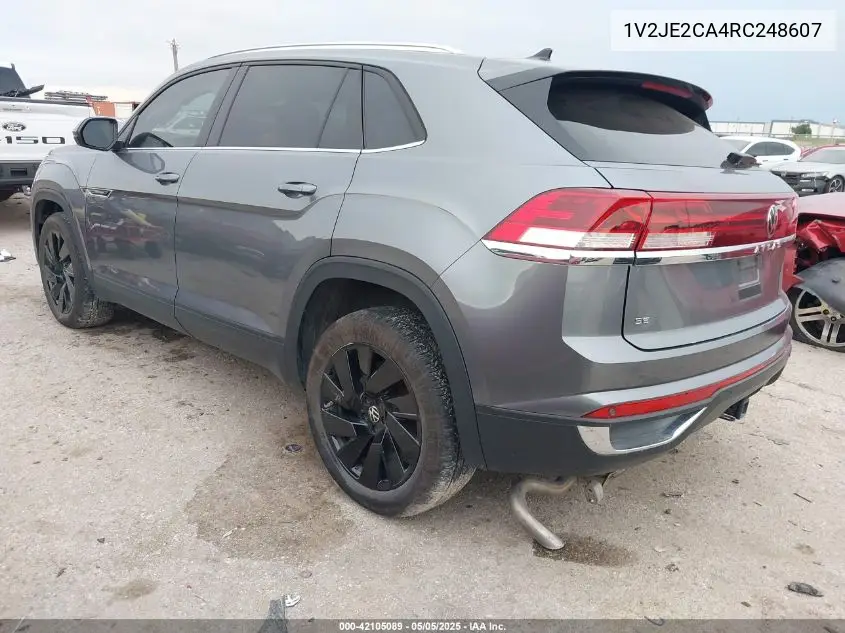 2024 Volkswagen Atlas Cross Sport 2.0T Se W/Technology VIN: 1V2JE2CA4RC248607 Lot: 42105089