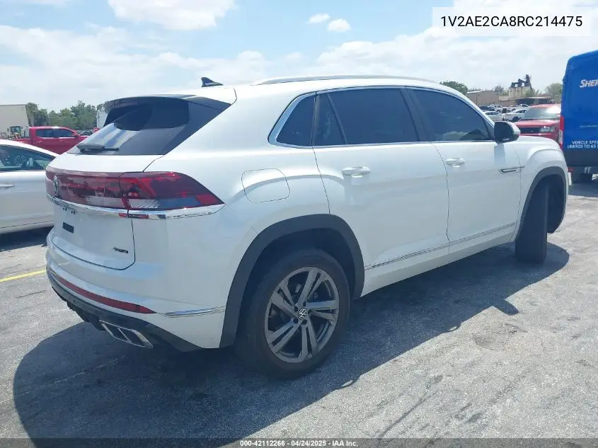 2024 Volkswagen Atlas Cross Sport 2.0T Sel R-Line VIN: 1V2AE2CA8RC214475 Lot: 42112266