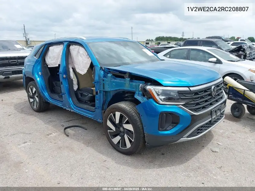 2024 Volkswagen Atlas Cross Sport 2.0T Se W/Technology VIN: 1V2WE2CA2RC208807 Lot: 42136547