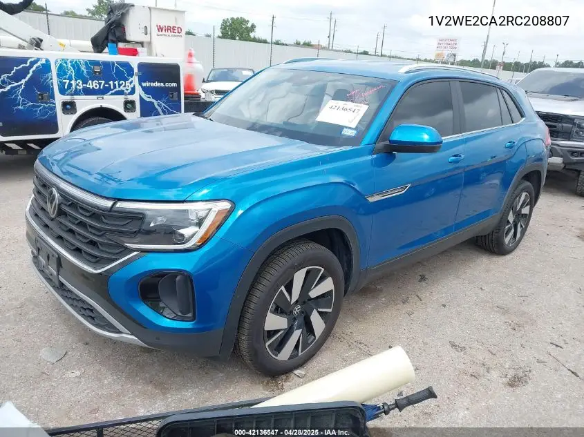 2024 Volkswagen Atlas Cross Sport 2.0T Se W/Technology VIN: 1V2WE2CA2RC208807 Lot: 42136547