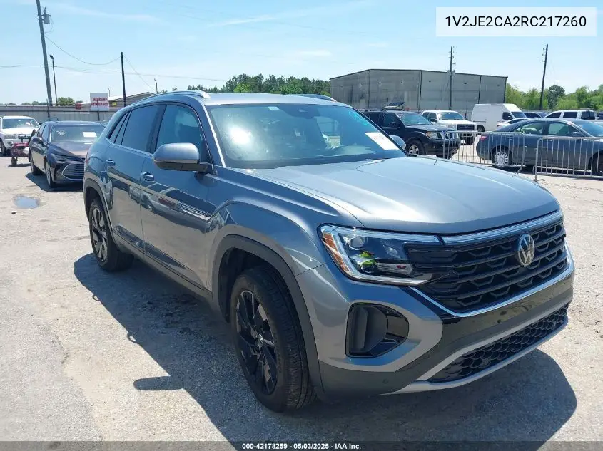 2024 Volkswagen Atlas Cross Sport 2.0T Se W/Technology VIN: 1V2JE2CA2RC217260 Lot: 42178259