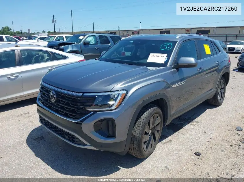 2024 Volkswagen Atlas Cross Sport 2.0T Se W/Technology VIN: 1V2JE2CA2RC217260 Lot: 42178259