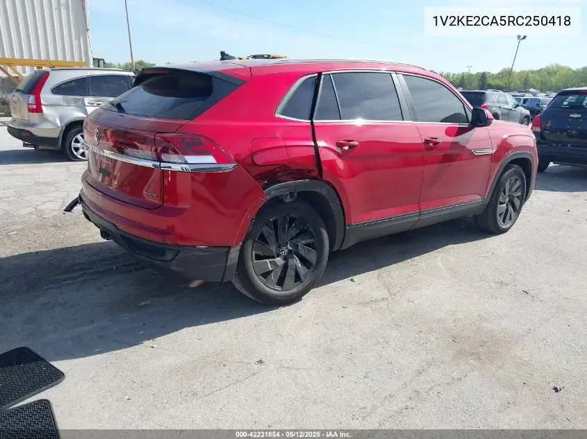 2024 Volkswagen Atlas Cross Sport 2.0T Se W/Technology VIN: 1V2KE2CA5RC250418 Lot: 42231854