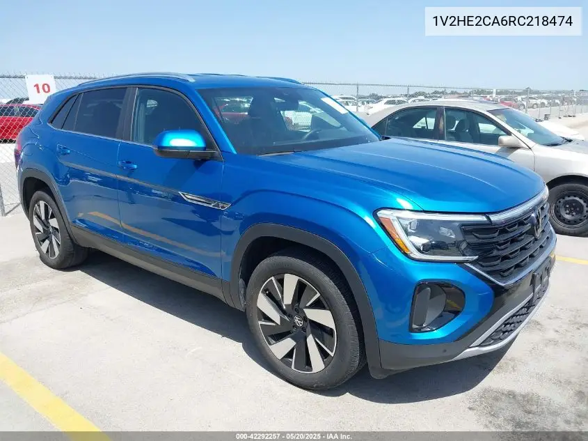 2024 Volkswagen Atlas Cross Sport 2.0T Se W/Technology VIN: 1V2HE2CA6RC218474 Lot: 42292257