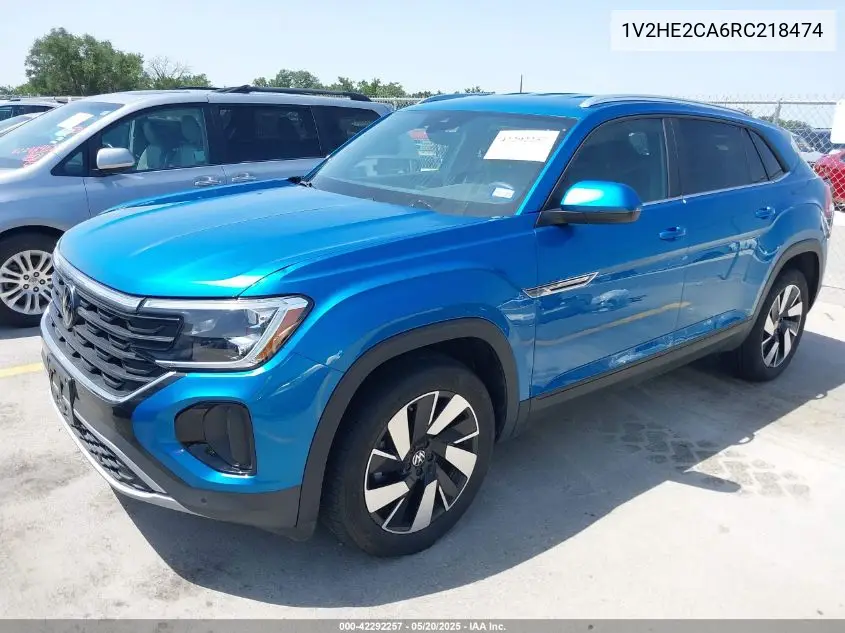2024 Volkswagen Atlas Cross Sport 2.0T Se W/Technology VIN: 1V2HE2CA6RC218474 Lot: 42292257