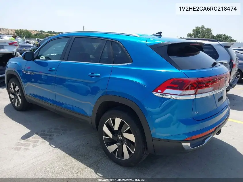 2024 Volkswagen Atlas Cross Sport 2.0T Se W/Technology VIN: 1V2HE2CA6RC218474 Lot: 42292257
