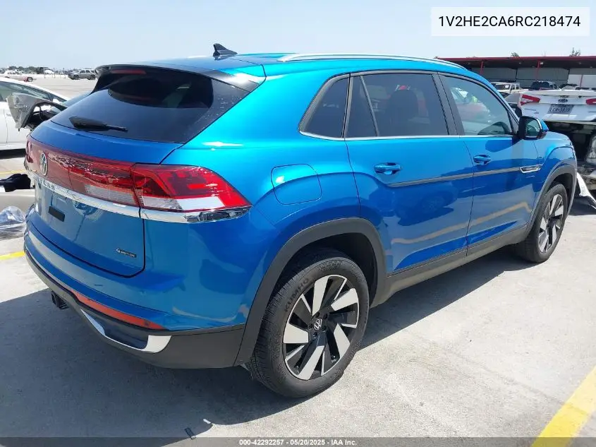 2024 Volkswagen Atlas Cross Sport 2.0T Se W/Technology VIN: 1V2HE2CA6RC218474 Lot: 42292257