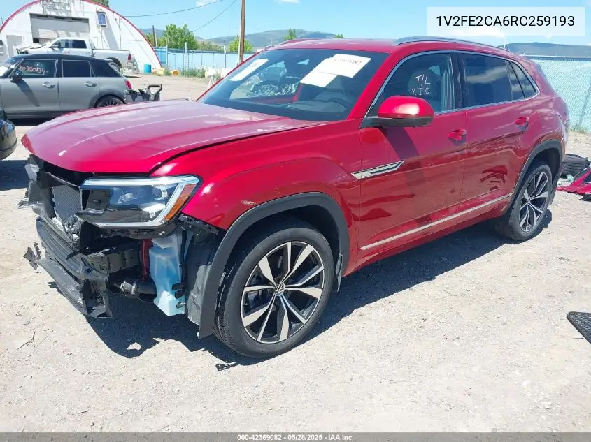 2024 Volkswagen Atlas Cross Sport 2.0T Sel Premium R-Line VIN: 1V2FE2CA6RC259193 Lot: 42369082