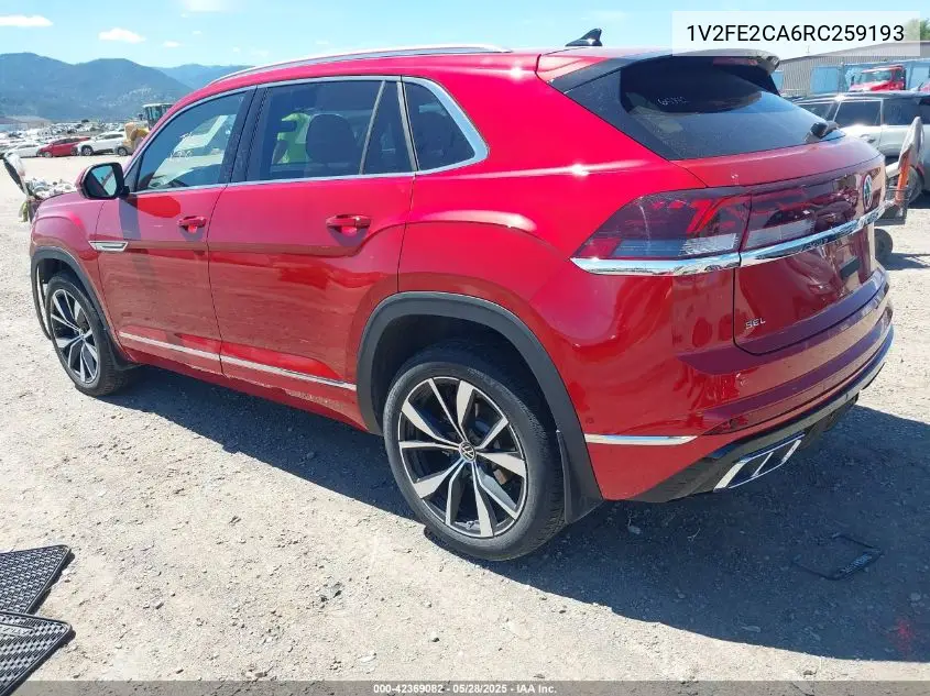 2024 Volkswagen Atlas Cross Sport 2.0T Sel Premium R-Line VIN: 1V2FE2CA6RC259193 Lot: 42369082