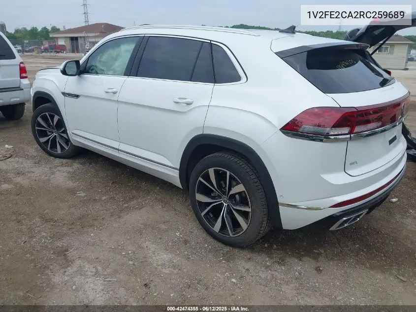 2024 Volkswagen Atlas Cross Sport 2.0T Sel Premium R-Line VIN: 1V2FE2CA2RC259689 Lot: 42474355