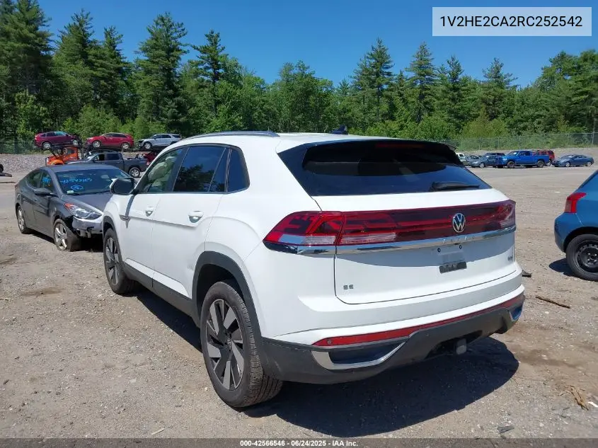 2024 Volkswagen Atlas Cross Sport 2.0T Se W/Technology VIN: 1V2HE2CA2RC252542 Lot: 42566546