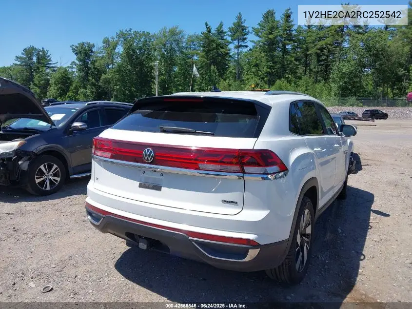 2024 Volkswagen Atlas Cross Sport 2.0T Se W/Technology VIN: 1V2HE2CA2RC252542 Lot: 42566546