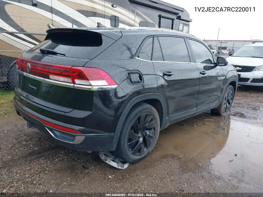 2024 Volkswagen Atlas Cross Sport 2.0T Se W/Technology VIN: 1V2JE2CA7RC220011 Lot: 42640492