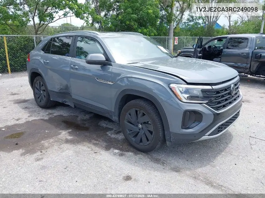 2024 Volkswagen Atlas Cross Sport 2.0T Se W/Technology VIN: 1V2JE2CA3RC249098 Lot: 42769827