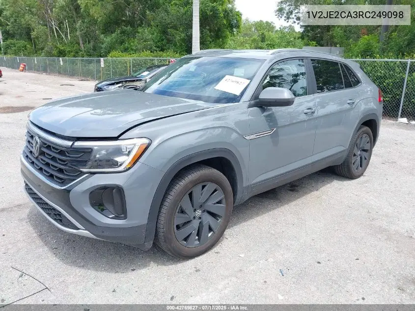 2024 Volkswagen Atlas Cross Sport 2.0T Se W/Technology VIN: 1V2JE2CA3RC249098 Lot: 42769827