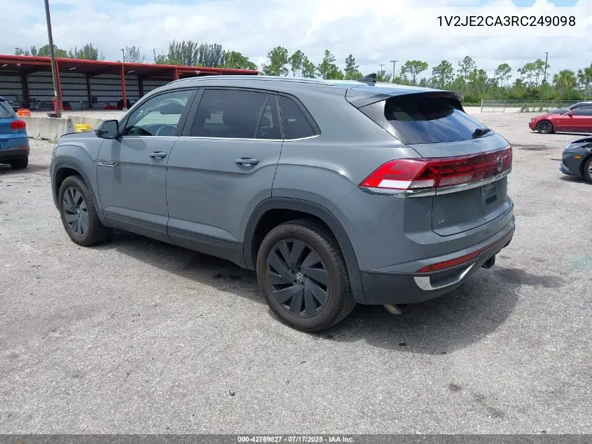 2024 Volkswagen Atlas Cross Sport 2.0T Se W/Technology VIN: 1V2JE2CA3RC249098 Lot: 42769827