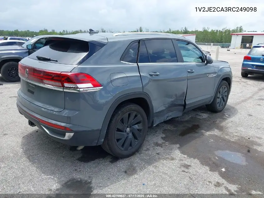 2024 Volkswagen Atlas Cross Sport 2.0T Se W/Technology VIN: 1V2JE2CA3RC249098 Lot: 42769827