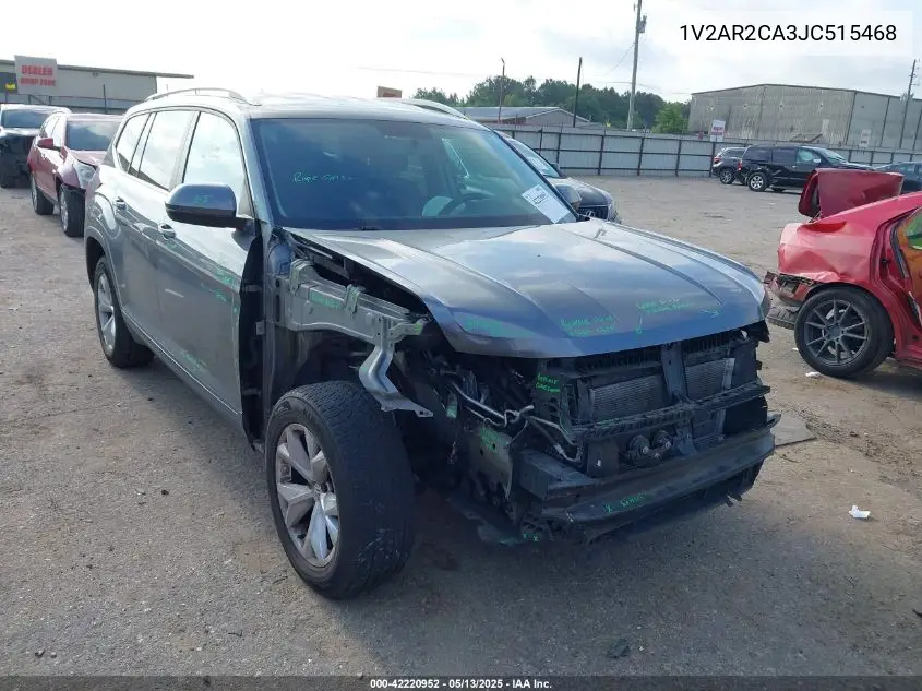 2018 Volkswagen Atlas 3.6L V6 S VIN: 1V2AR2CA3JC515468 Lot: 42220952