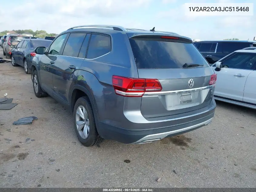2018 Volkswagen Atlas 3.6L V6 S VIN: 1V2AR2CA3JC515468 Lot: 42220952