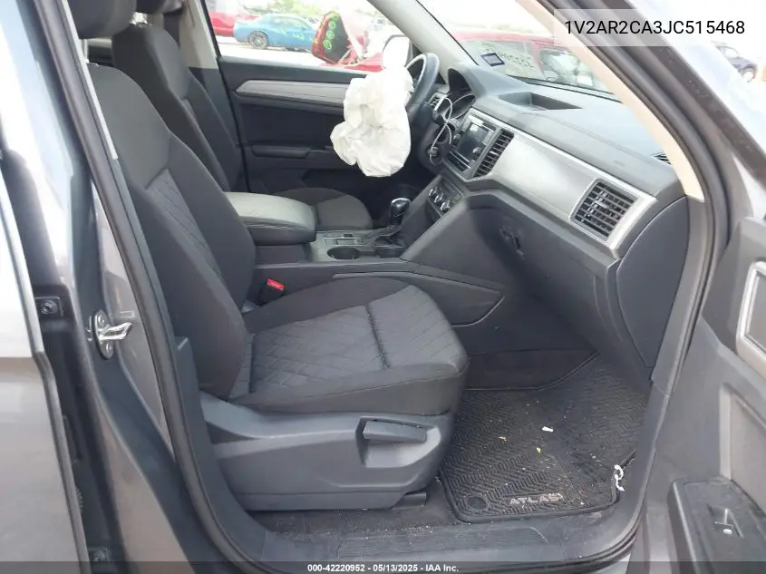 2018 Volkswagen Atlas 3.6L V6 S VIN: 1V2AR2CA3JC515468 Lot: 42220952