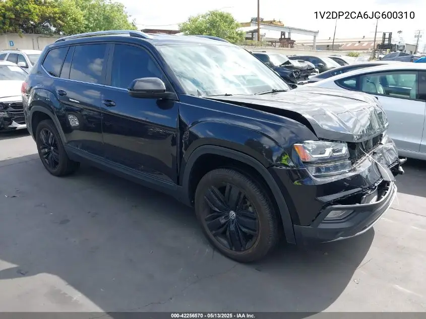 2018 Volkswagen Atlas Se VIN: 1V2DP2CA6JC600310 Lot: 42256570