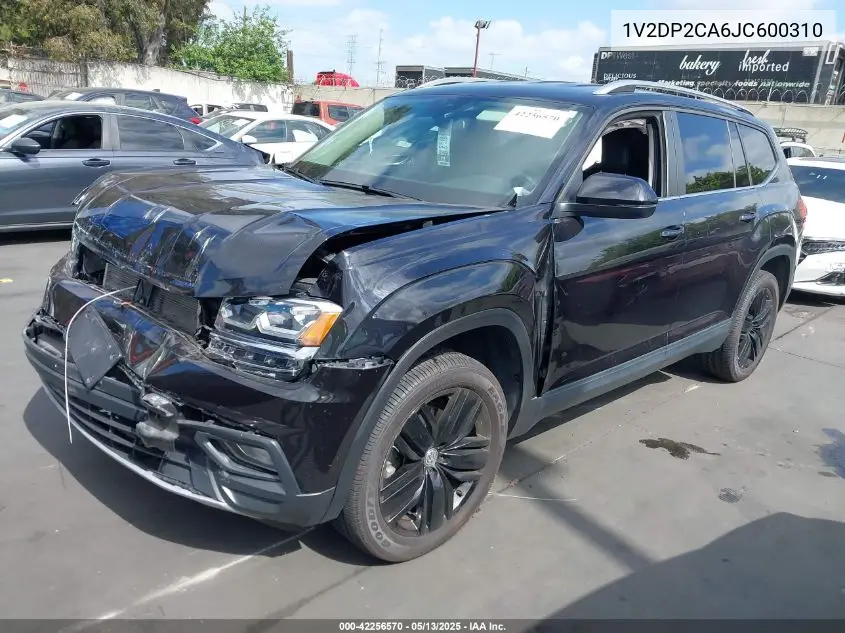 2018 Volkswagen Atlas Se VIN: 1V2DP2CA6JC600310 Lot: 42256570