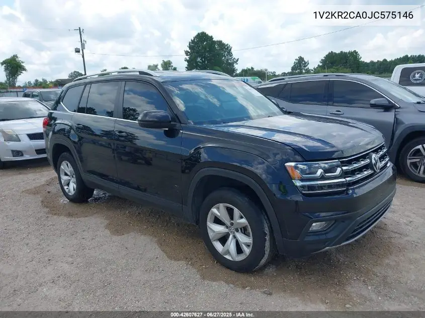 2018 Volkswagen Atlas 3.6L V6 Se VIN: 1V2KR2CA0JC575146 Lot: 42607627
