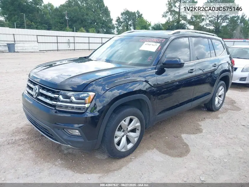 2018 Volkswagen Atlas 3.6L V6 Se VIN: 1V2KR2CA0JC575146 Lot: 42607627
