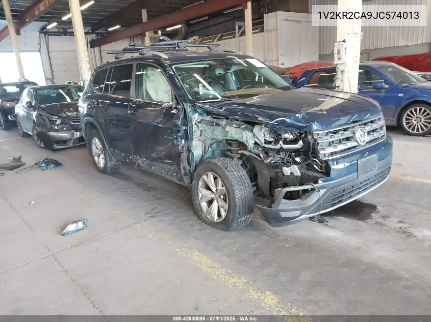 2018 Volkswagen Atlas 3.6L V6 Se VIN: 1V2KR2CA9JC574013 Lot: 42630898