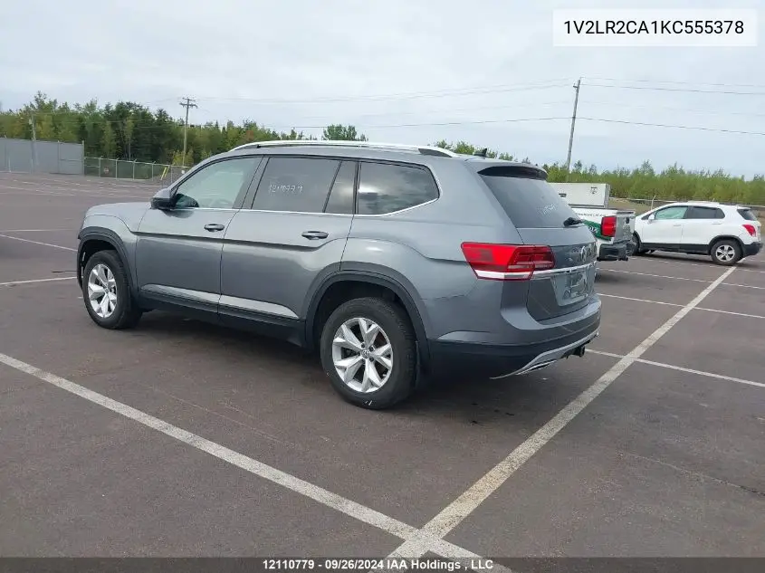 2019 Volkswagen Atlas VIN: 1V2LR2CA1KC555378 Lot: 12110779