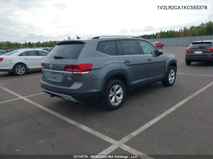 2019 Volkswagen Atlas VIN: 1V2LR2CA1KC555378 Lot: 12110779