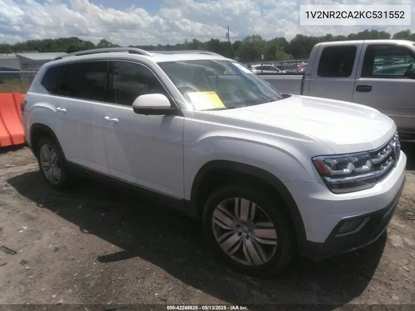 2019 Volkswagen Atlas 3.6L V6 Sel Premium VIN: 1V2NR2CA2KC531552 Lot: 42246825