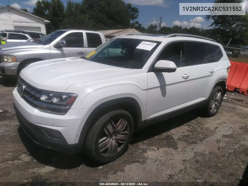 2019 Volkswagen Atlas 3.6L V6 Sel Premium VIN: 1V2NR2CA2KC531552 Lot: 42246825
