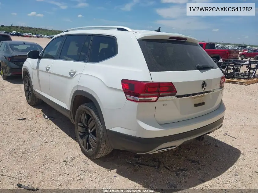 2019 Volkswagen Atlas 3.6L V6 Se W/Technology VIN: 1V2WR2CAXKC541282 Lot: 42522989