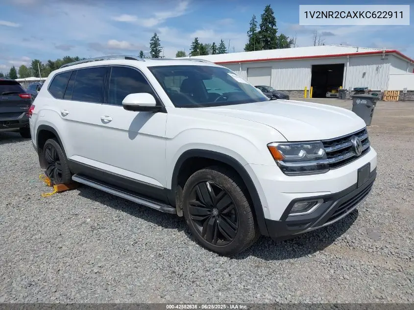 2019 Volkswagen Atlas 3.6L V6 Sel Premium VIN: 1V2NR2CAXKC622911 Lot: 42582636